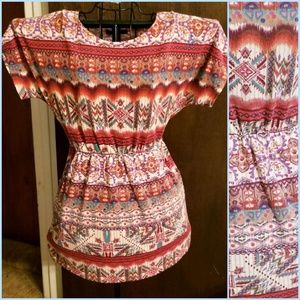 Colorful Patterned Dress from Papaya--POCKETS!